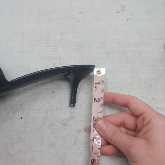 LOUIS VUITTON LV Monogram Black Embossed Revival Heel Sandal - Picture 12 of 12